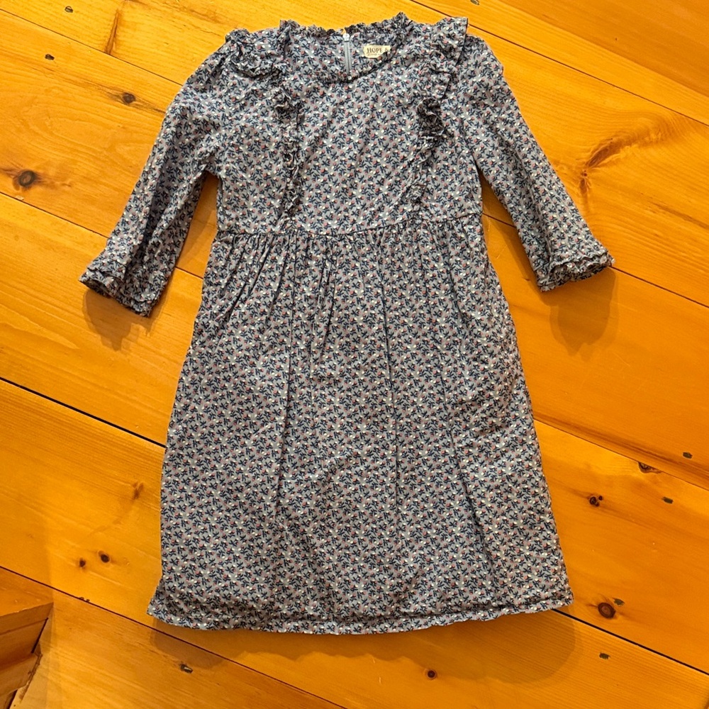Charming Kids Floral Dress in Blue